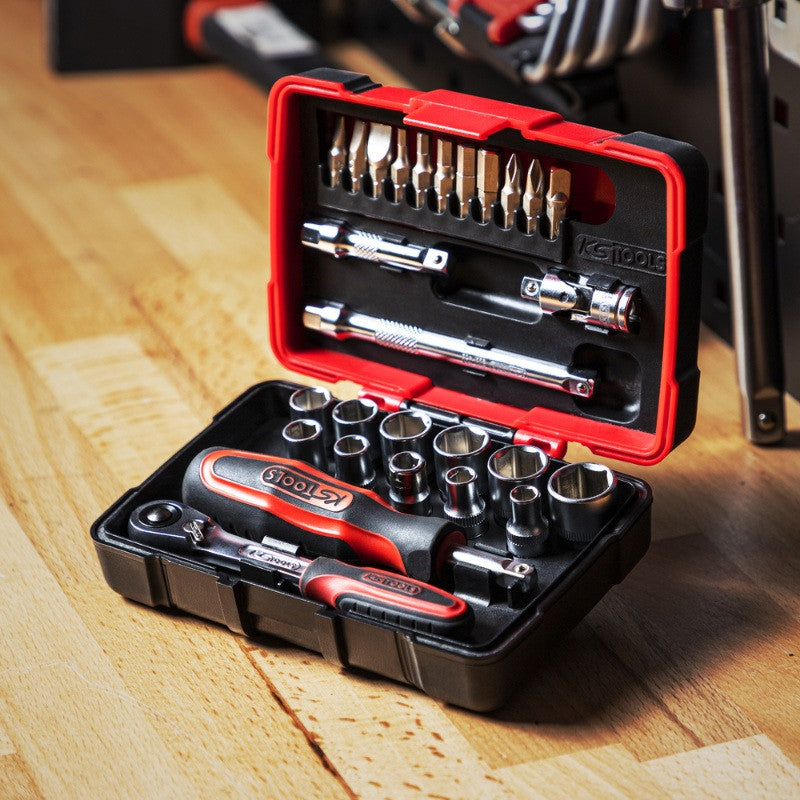 KS TOOLS Coffret 27 douilles et access ULTIMATE 1/4'' - 922.0626