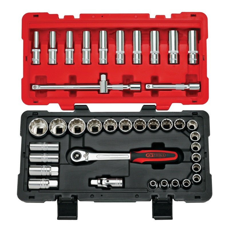 KS TOOLS Coffret 39 douilles et acces ULTIMATE 12 pans - 922.0640