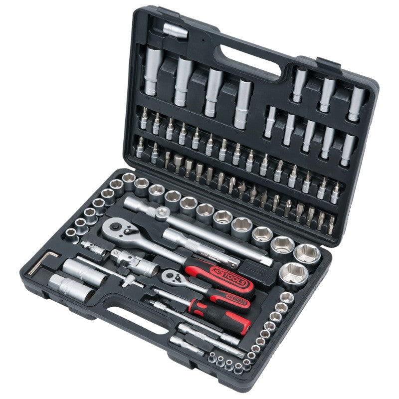KS TOOLS Coffret 94 douilles F6 1/4'' 1/2'' - CHROMEmat - 911.0694