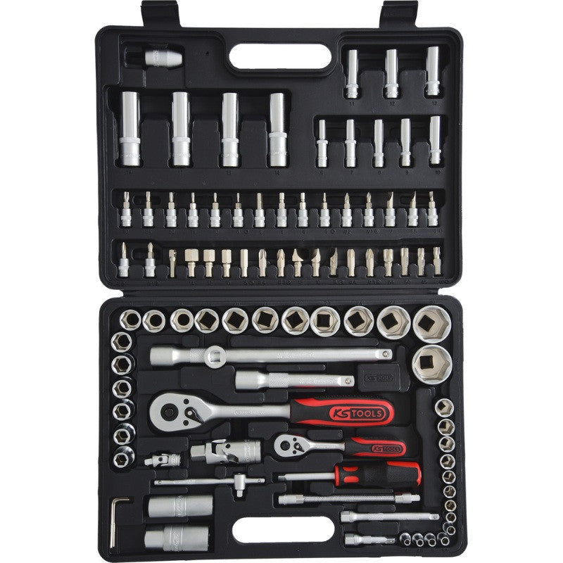 KS TOOLS Coffret 94 douilles F6 1/4'' 1/2'' - CHROMEmat - 911.0694