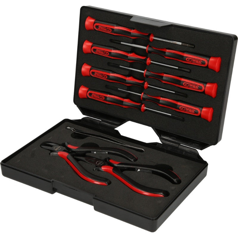 KS TOOLS Coffret de 10 pinces et tournevis 1,4 à 3mm - 500.7180