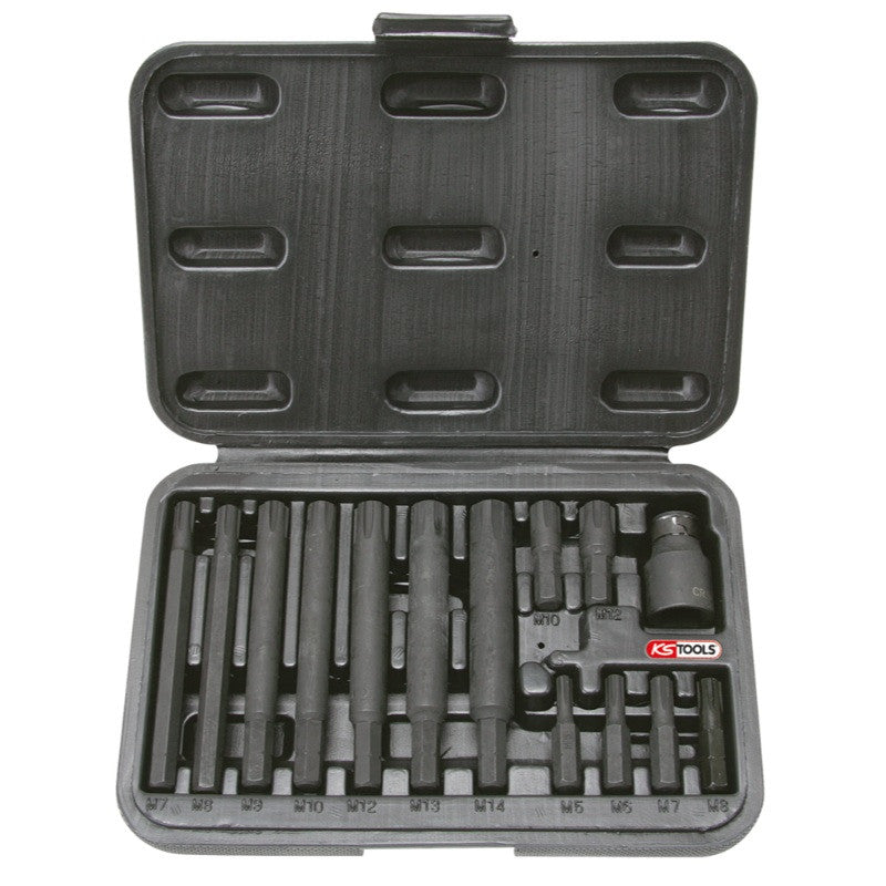 KS TOOLS Coffret de 14 embouts à chocs RIBE 5/16'' - 911.4306