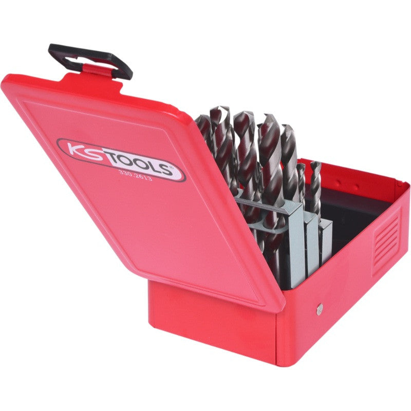 KS TOOLS Coffret de 25 forets HSS-G meulés Ø1-13mm - 330.2613