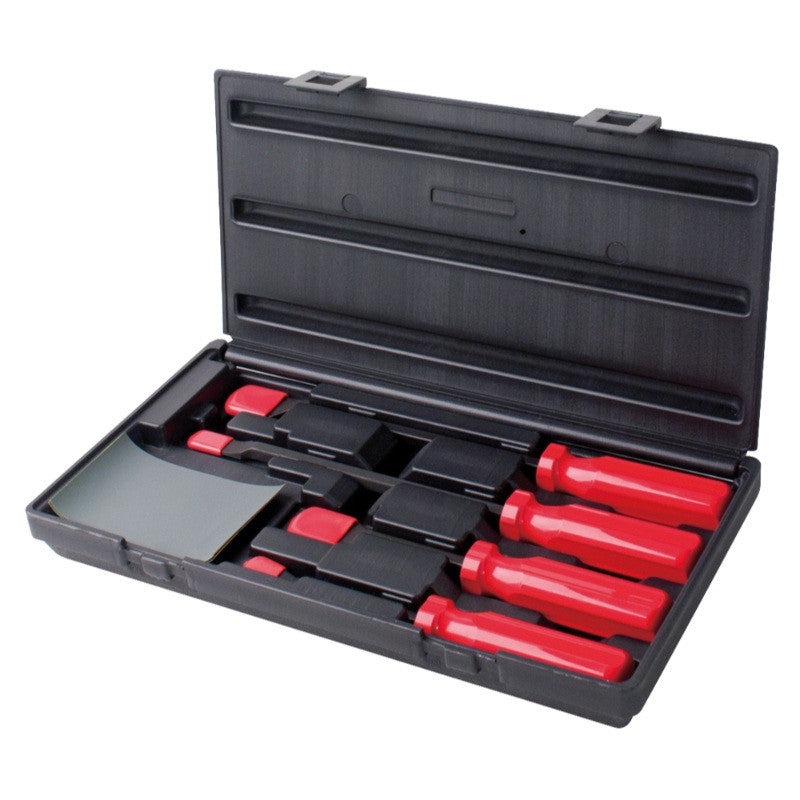 KS TOOLS Coffret de 4 grattoirs emmanchés désaxés de 10° - 907.2230