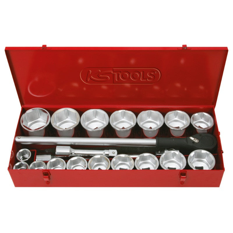KS TOOLS Coffret de douilles et accessoires 1'' 22 pièces - 911.0822
