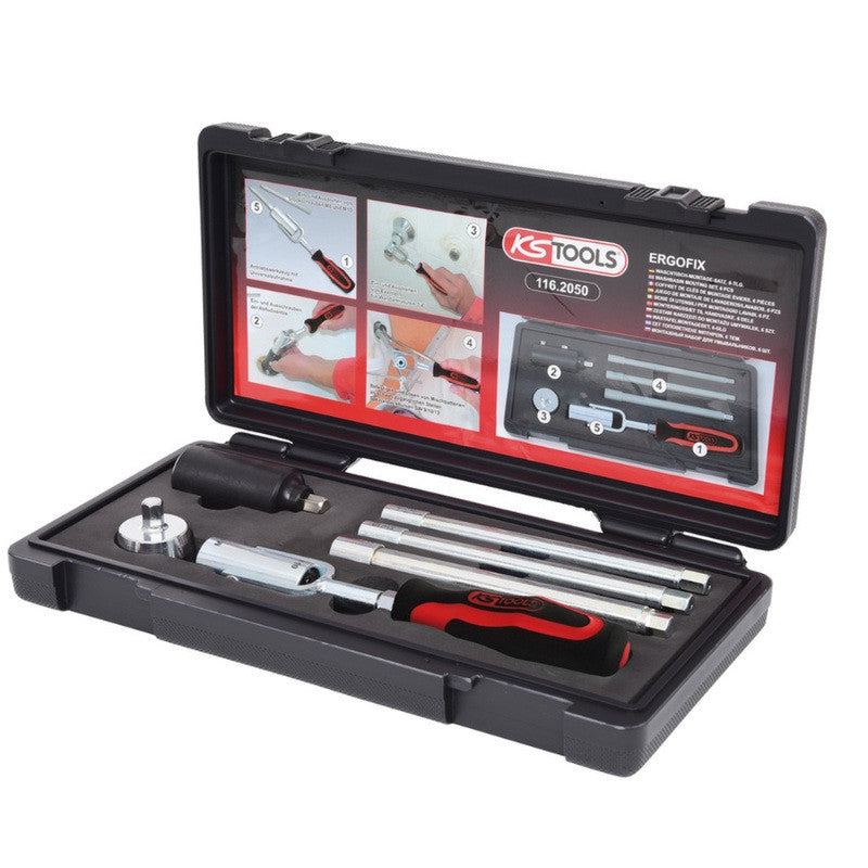 KS TOOLS Coffret spécial sanitaire 6 douilles Ø9 à 13mm - 116.2050