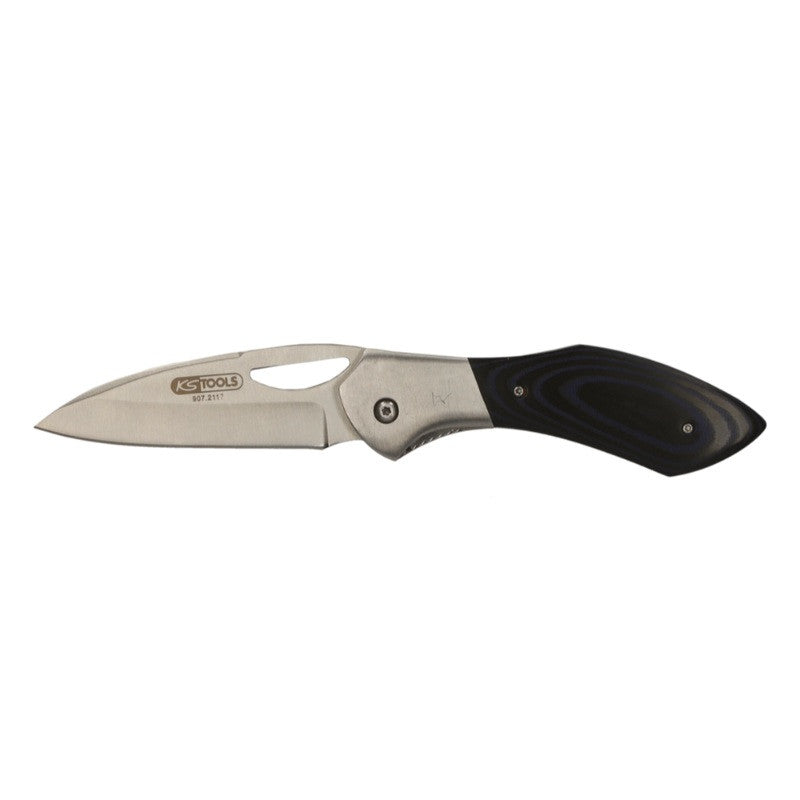 KS TOOLS Couteau de poche manche micarta acier inoxydable - 907.2117