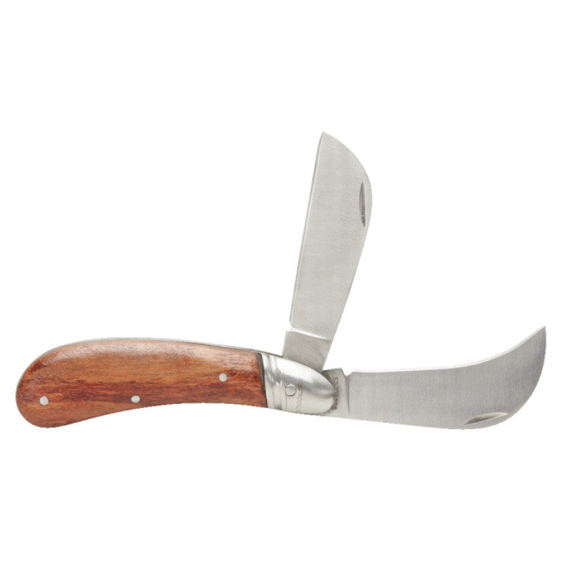 KS TOOLS Couteau d'éléctricien lame serpette/droite Inox - 907.2186