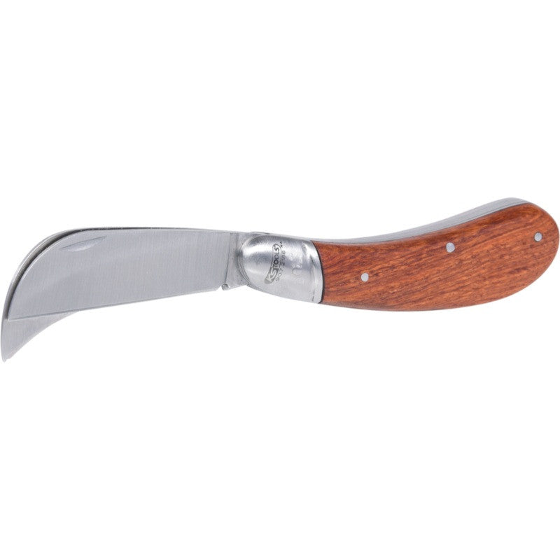 KS TOOLS Couteau d'éléctricien lame serpette/droite Inox - 907.2186