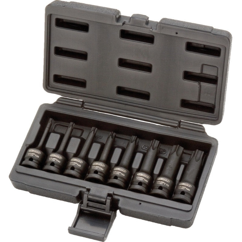 KS TOOLS Jeu 8 douilles longues à chocs TORX T30-80 1/2'' - 911.0901