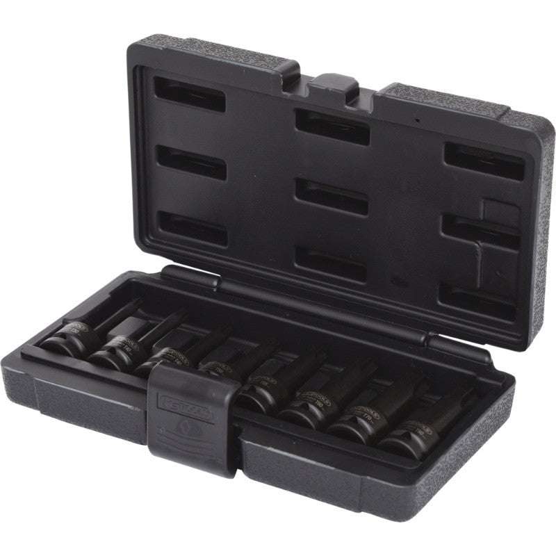 KS TOOLS Jeu 8 douilles longues à chocs TORX T30-80 1/2'' - 911.0901