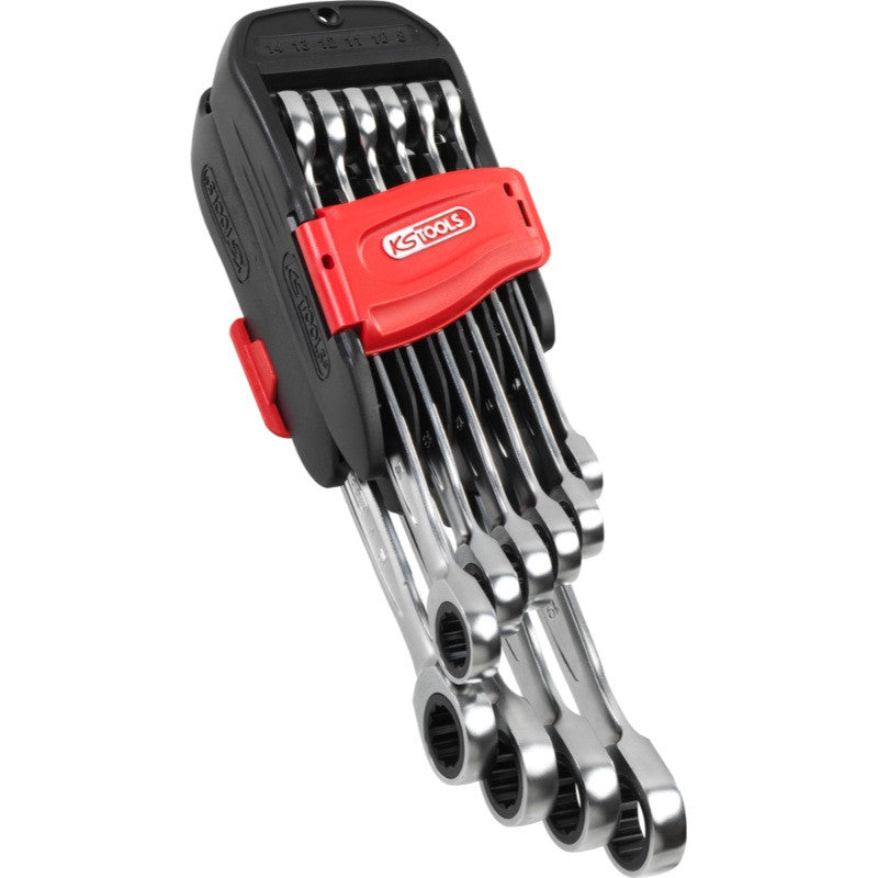 KS TOOLS Jeu de 10 clés mixtes à cliquet GEARplus - 503.4250