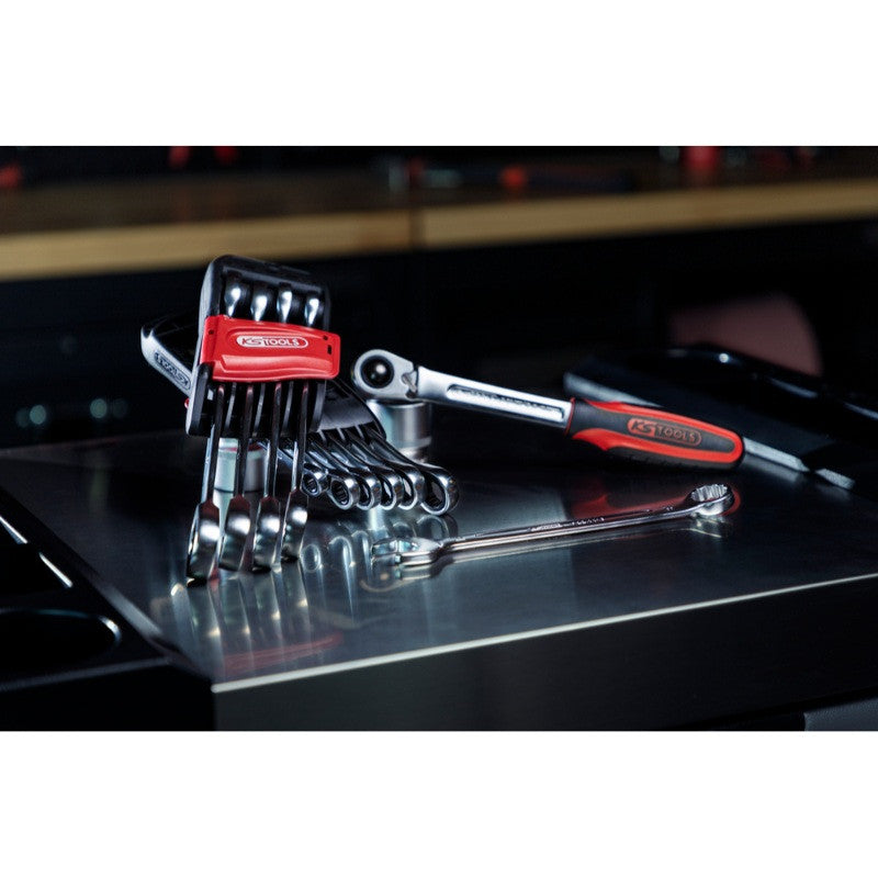 KS TOOLS Jeu de 10 clés mixtes métriques sur support - 922.0050