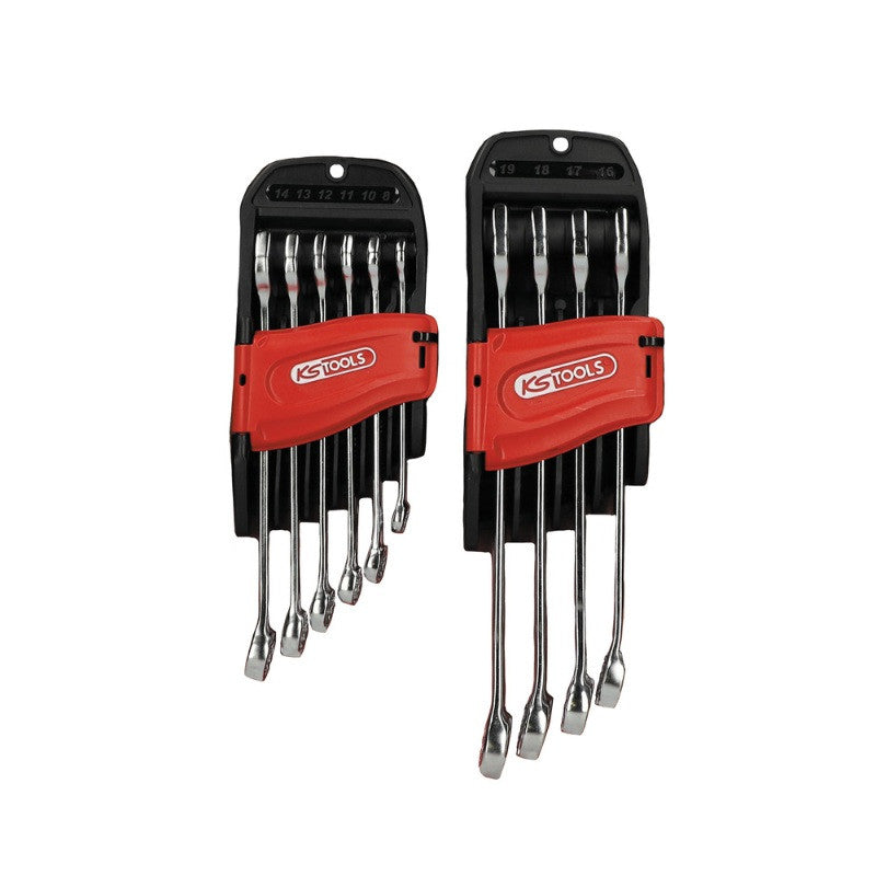 KS TOOLS Jeu de 10 clés mixtes métriques sur support - 922.0050