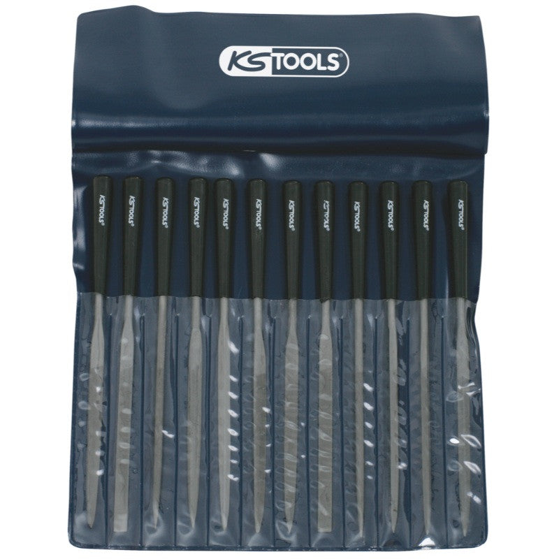 KS TOOLS Jeu de 12 limes à aiguilles 145mm - 140.3050