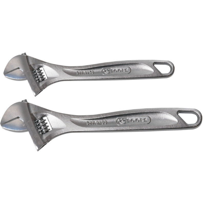 KS TOOLS Jeu de 2 clés à molette 10'' 12'' - 577.0299