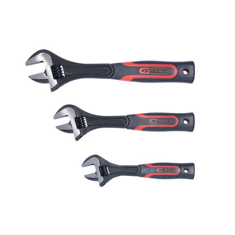 KS TOOLS Jeu de 3 clés à molette 8'' 10'' 12'' - 577.0199