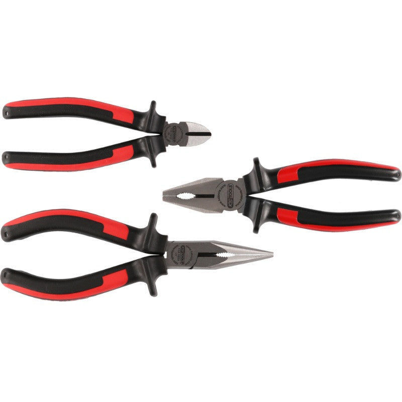 KS TOOLS Jeu de 3 pinces (coupante universelle demi-rond) - 115.1010