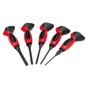 KS TOOLS Jeu de 5 chasses goupilles brunis avec poignée - 156.0221