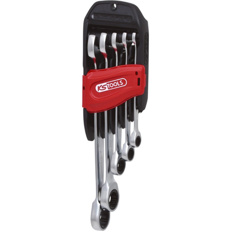 KS TOOLS Jeu de 5 clés mixtes cliquet GEARplus - 503.4255