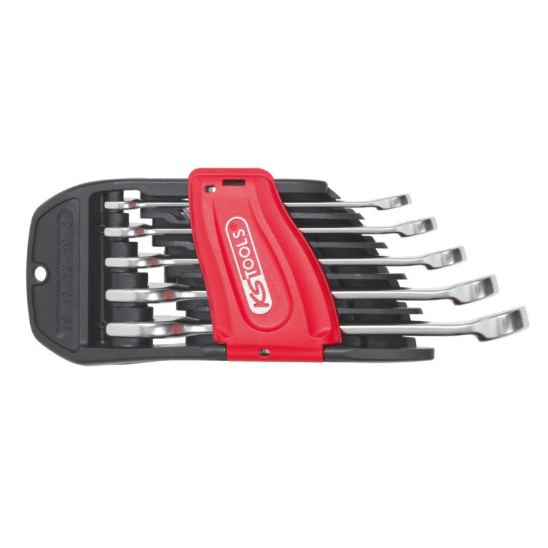 KS TOOLS Jeu de 5 clés mixtes métriques - sur support - 922.0040