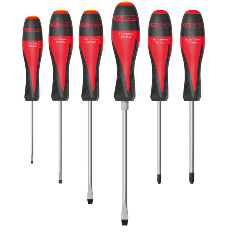 KS TOOLS Jeu de 6 tournevis ULTIMATE Fente PH - 922.6020
