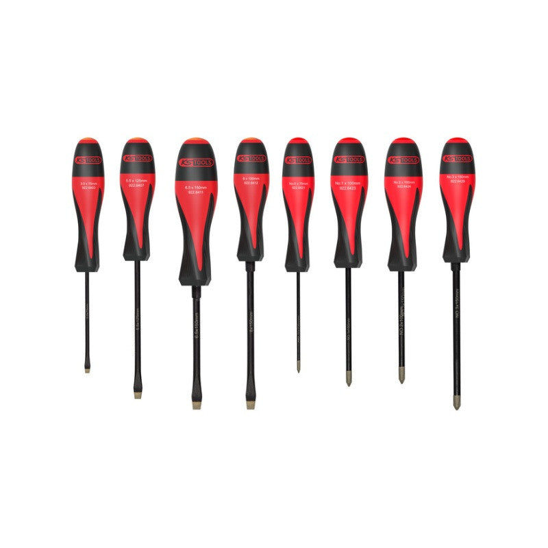KS TOOLS Jeu de 8 tournevis ULTIMATEgrip Fente PH - 922.6420