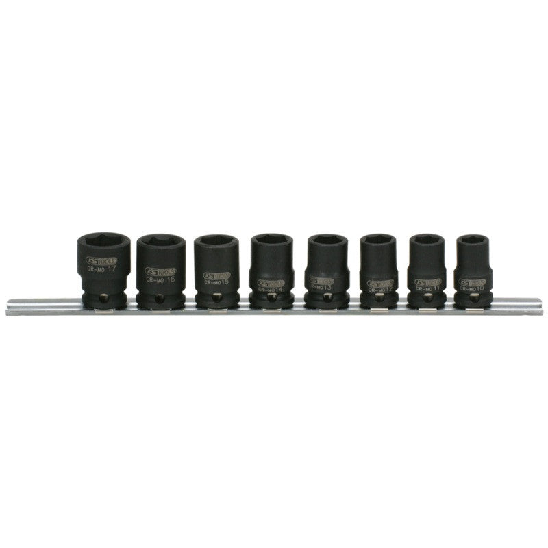 KS TOOLS Jeu de douilles à chocs sur rail 3/8'' 8 pcs - 515.0608