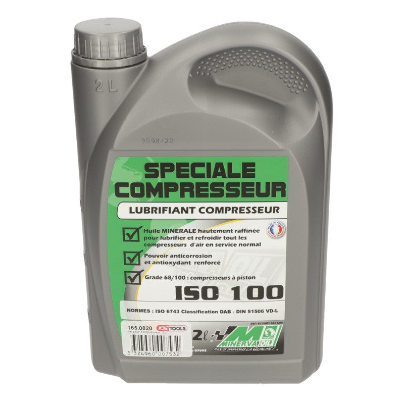 KS TOOLS Lubrifiant ISO 100 pour compresseurs 2 L - 165.0820