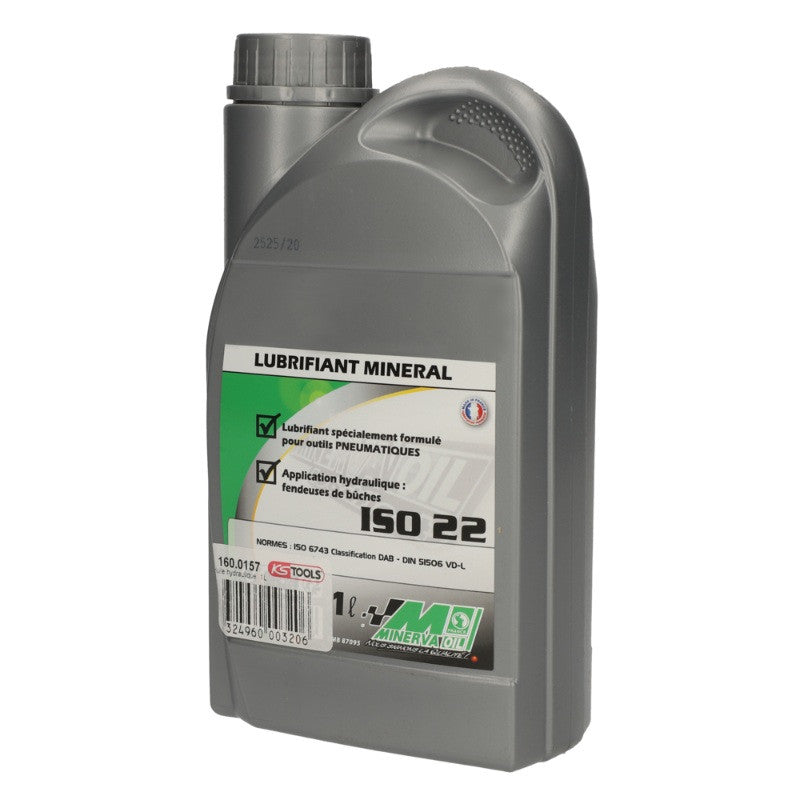 KS TOOLS Lubrifiant ISO 22 pneuma systèmes hydrauliques 1L - 160.0157