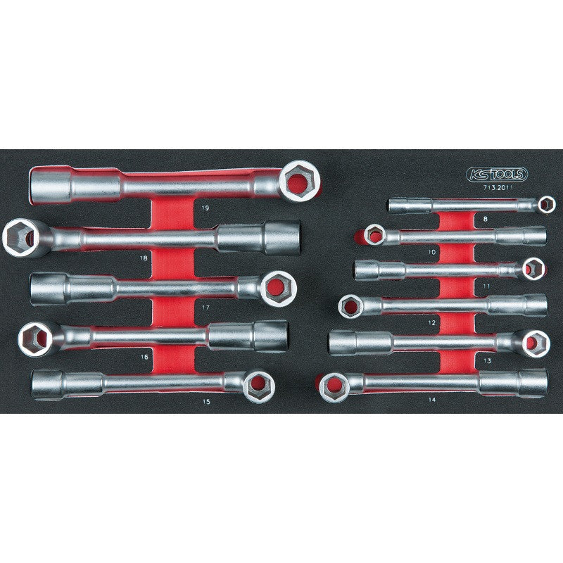 KS TOOLS Module 11 clés à pipe débouchées 6 pans - 713.2011