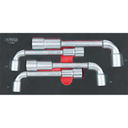KS TOOLS Module 4 clés à pipe débouchées 6 pans - 713.4004