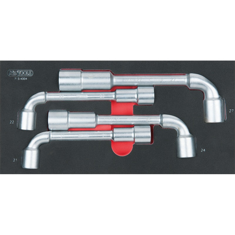 KS TOOLS Module 4 clés à pipe débouchées 6 pans - 713.4004