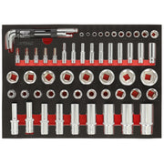 KS TOOLS Module 62 douilles et accessoires 1/4'',1/2'' - 712.1010