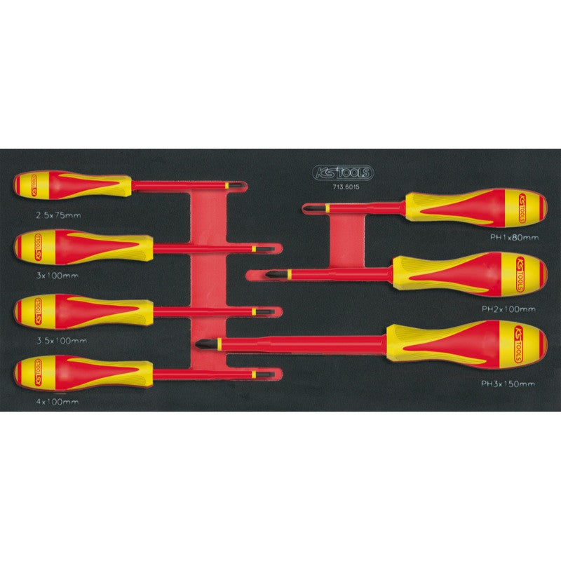 KS TOOLS Module 7 tournevis isolés 1000V ULTIMATE PHILLIPS - 713.6015