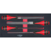 KS TOOLS Module de limes demi-douces 4 pièces - 713.3004