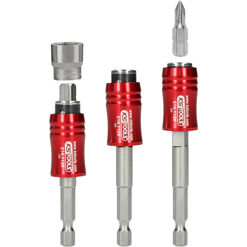 KS TOOLS Porte-embout magnétique 2 en 1 verrouillage 1/4'' - 514.1126