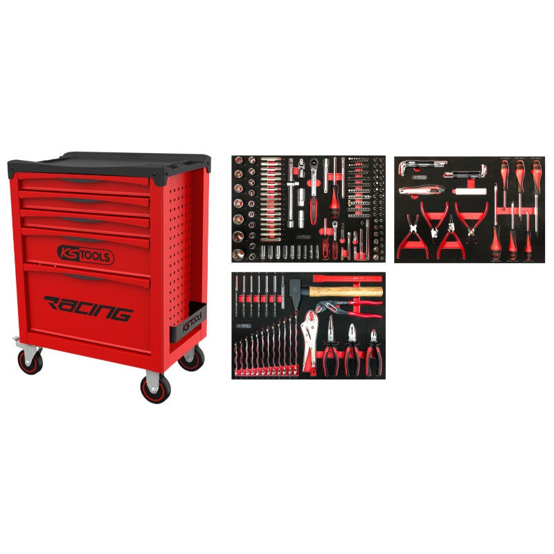 KS TOOLS Servante RACING 5 tiroirs + 264 pièces - 855.5134