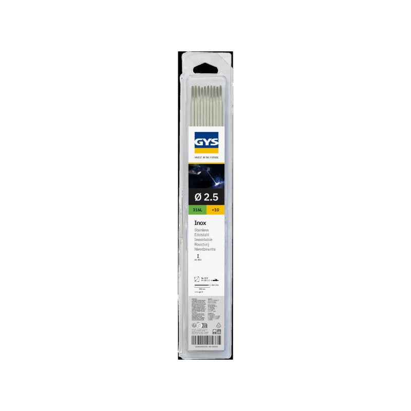GYS Electrode Inox 316L lot de 10 diam 2.5 - 082335
