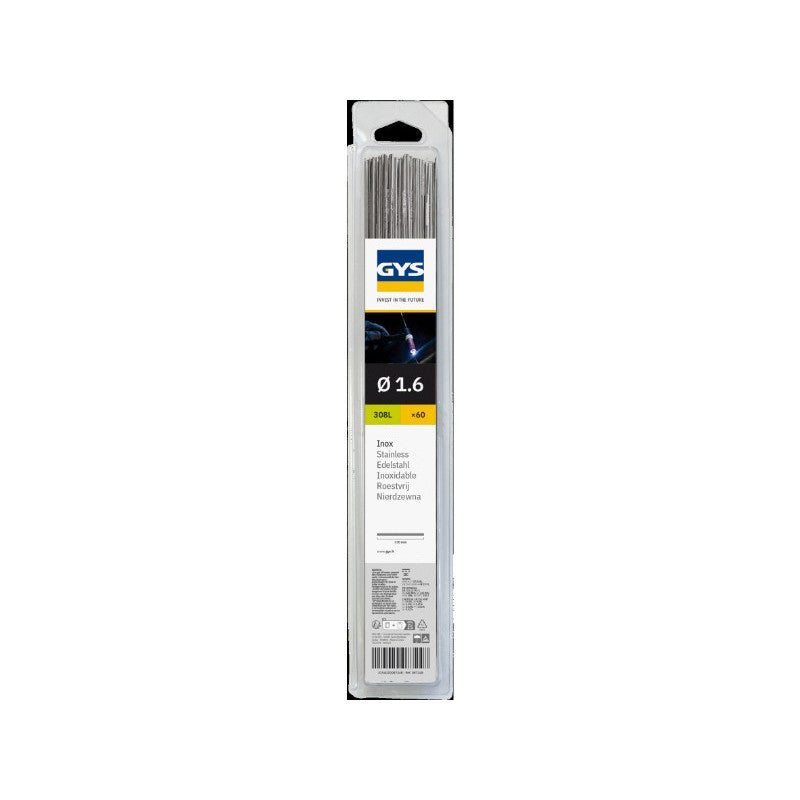 GYS 60 Baguettes métal apport Inox Diam 1.6mm - 087248