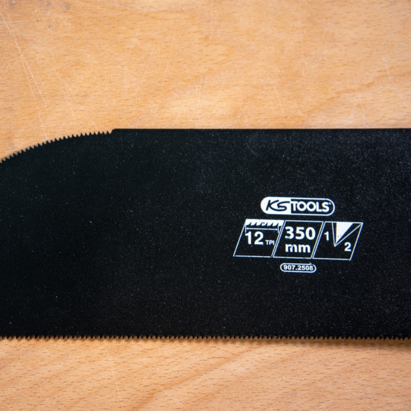 KS TOOLS Scie à panneau 350mm 2 angles de coupe 12TPI - 907.2508