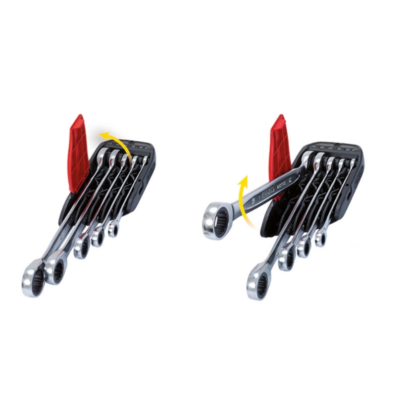 KS TOOLS Jeu de 5 clés mixtes cliquet GEARplus - 503.4255