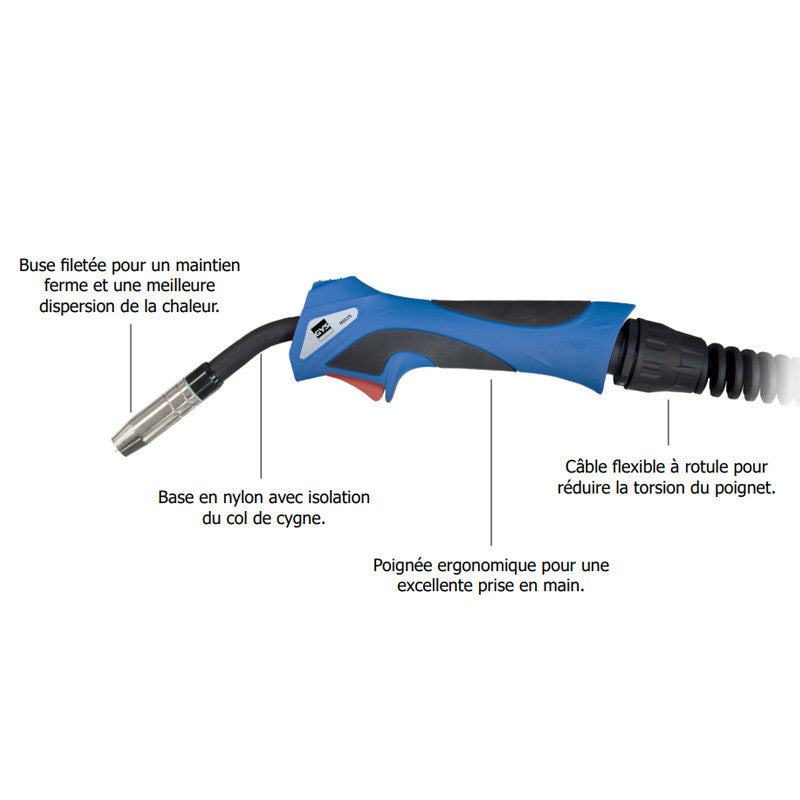 GYS Torche Topac pour MIG 150A 3m Acier - 063754