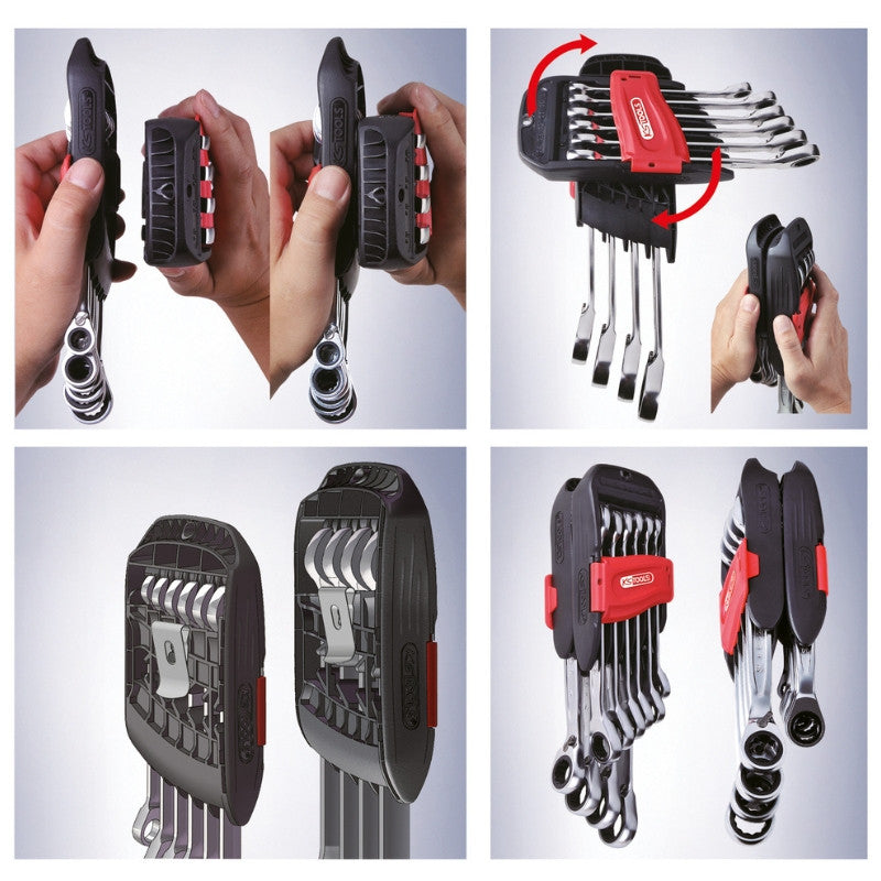 KS TOOLS Jeu de 10 clés mixtes à cliquet DUO GEAR - 503.5950