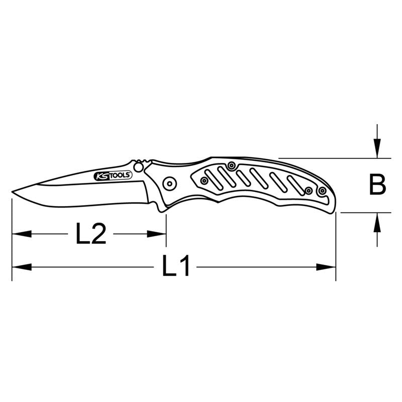 KS TOOLS Couteau de poche manche micarta acier inoxydable - 907.2117