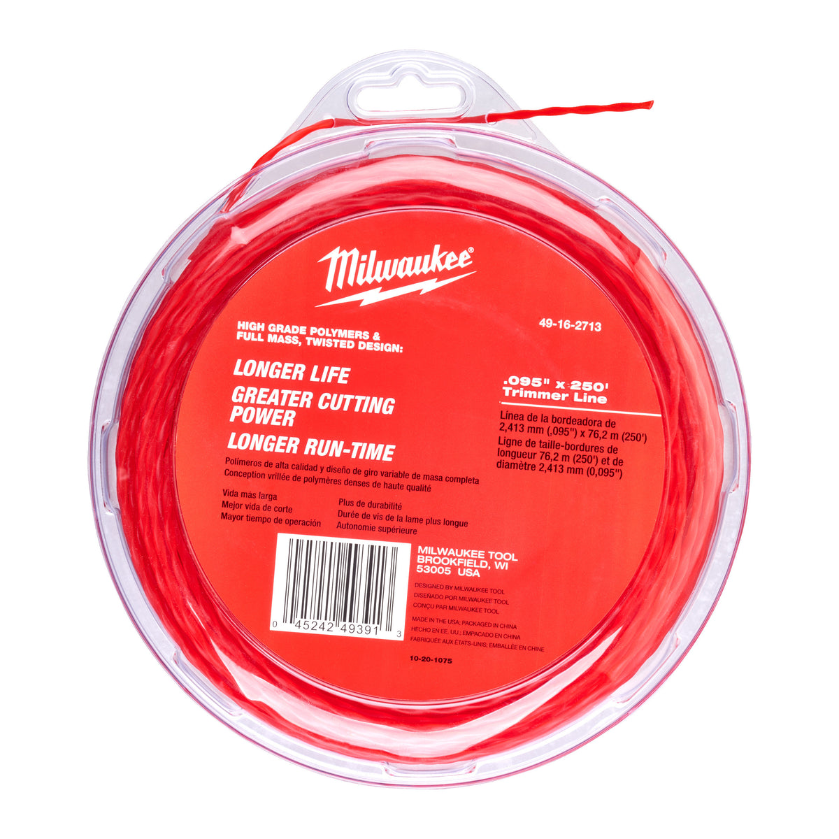 MILWAUKEE Fil coupe bordure 2,4mm x 76m 49162713