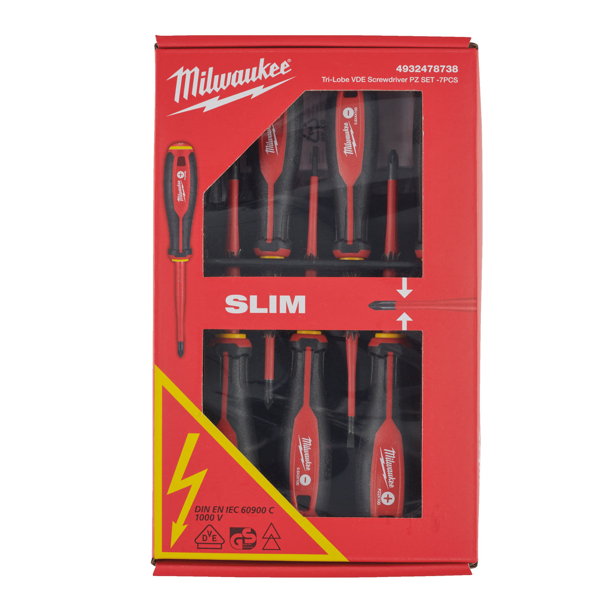 MILWAUKEE Coffret 7 Tournevis VDE Trilobe PZ 4932478738