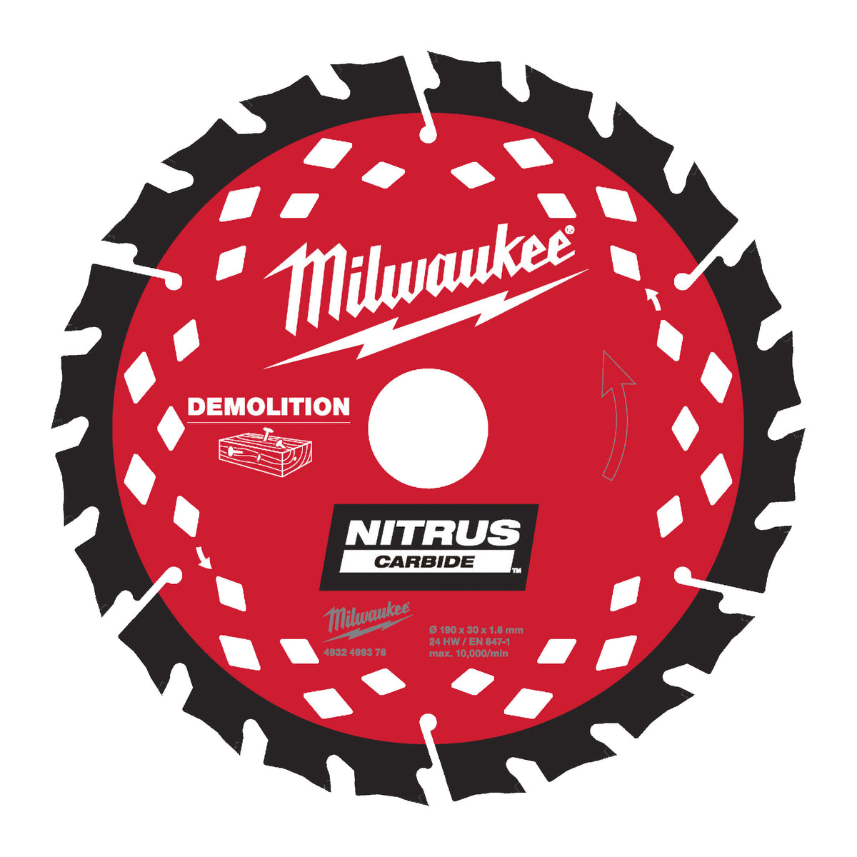 MILWAUKEE Lsc NITRUS 190x30x1,6/24 alternée 4932499376