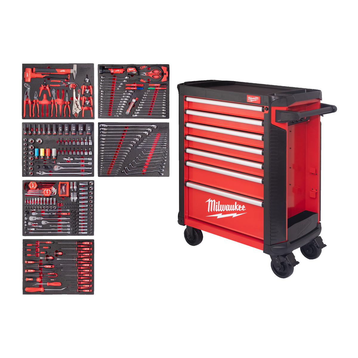 MILWAUKEE Servante TOOLGUARD 78cm équipée 332 outils 4932500753