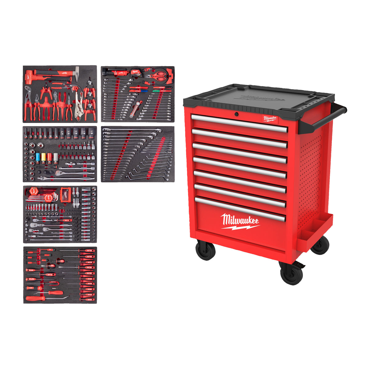 MILWAUKEE Servante TOOLGUARD 69cm équipée 332 outils 4932500754